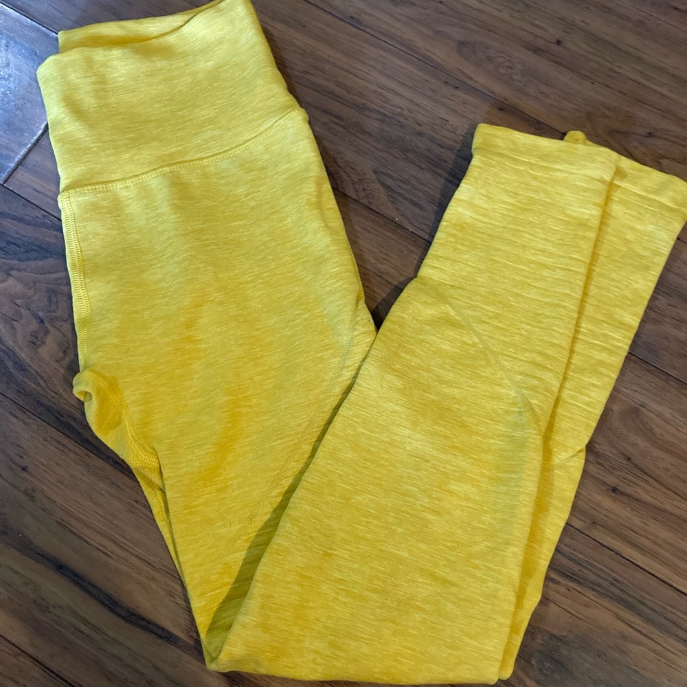 Yellow alphalete leggings